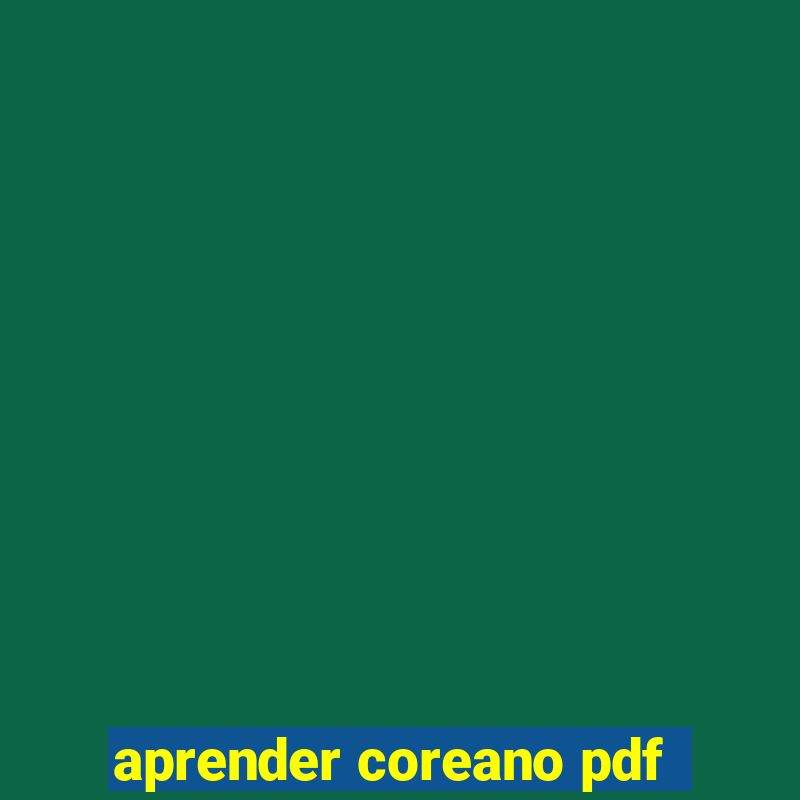 aprender coreano pdf