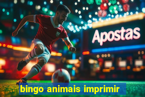 bingo animais imprimir