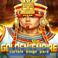 cartela bingo para cha de cozinha imprimir gratis