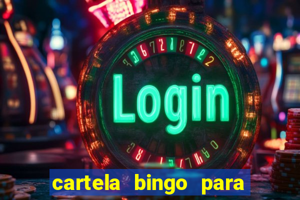 cartela bingo para cha de cozinha imprimir gratis