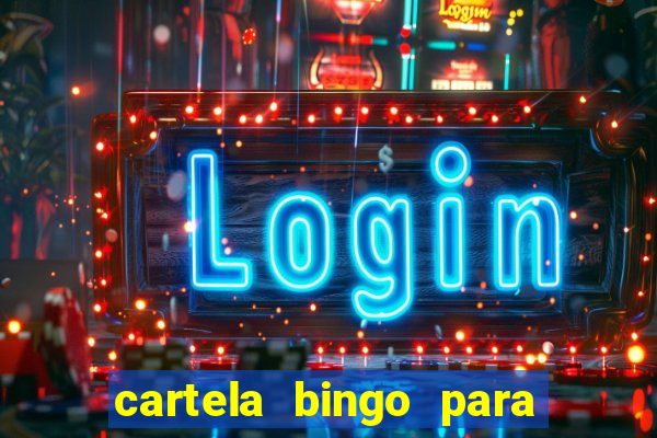 cartela bingo para cha de cozinha imprimir gratis