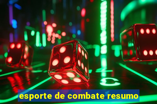 esporte de combate resumo