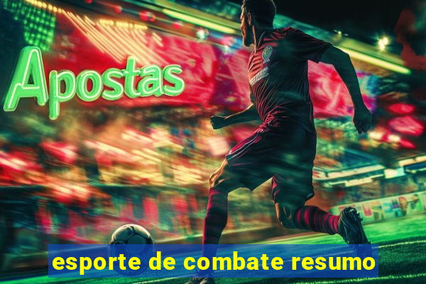 esporte de combate resumo