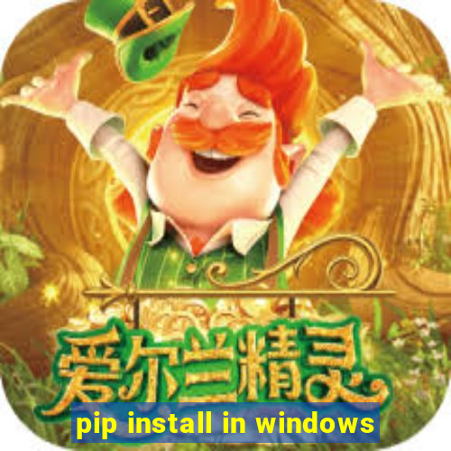 pip install in windows