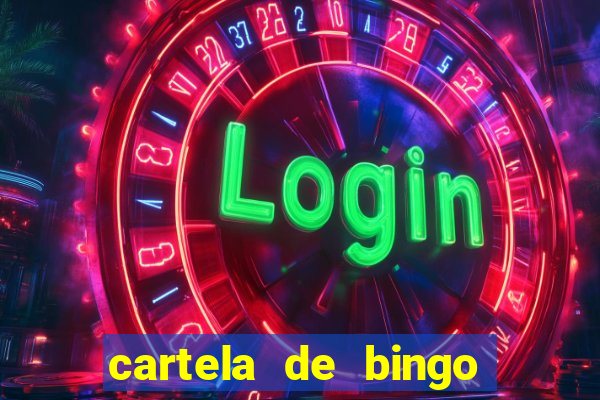 cartela de bingo pra imprimir