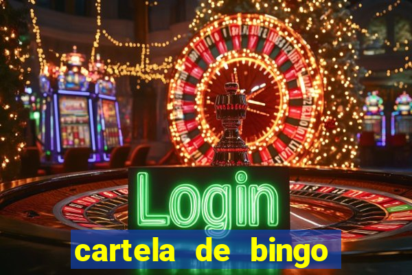 cartela de bingo pra imprimir