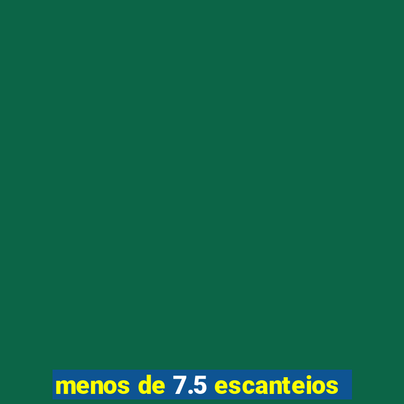 menos de 7.5 escanteios