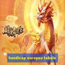 handicap europeu tabela