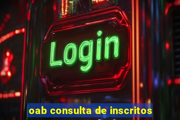 oab consulta de inscritos