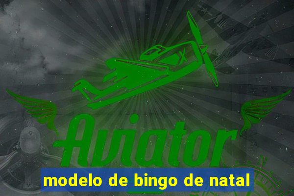 modelo de bingo de natal