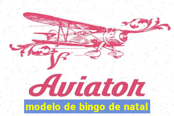 modelo de bingo de natal