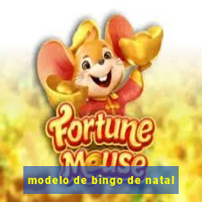 modelo de bingo de natal