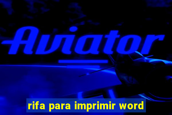 rifa para imprimir word