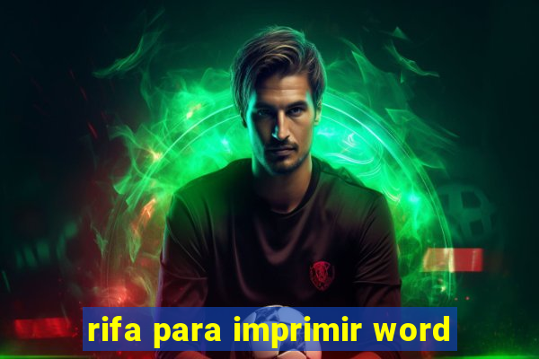 rifa para imprimir word