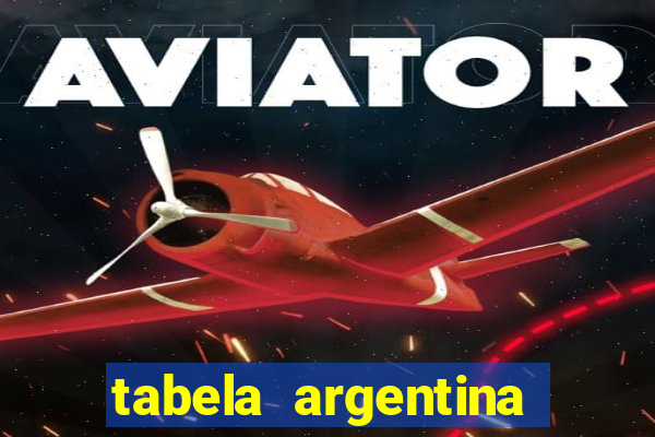 tabela argentina torneo betano