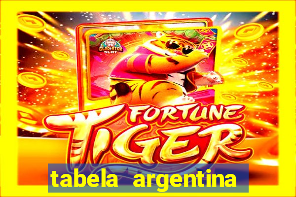 tabela argentina torneo betano