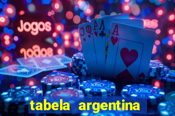 tabela argentina torneo betano