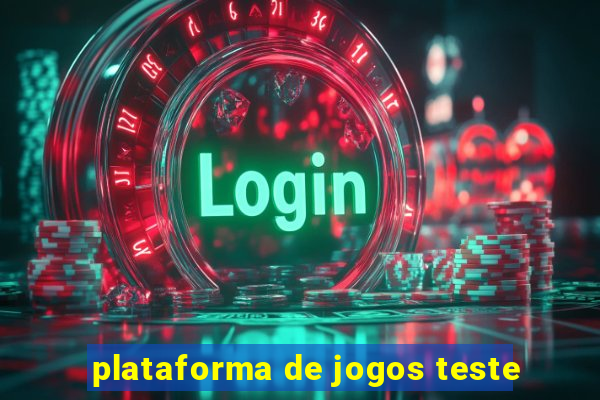 plataforma de jogos teste