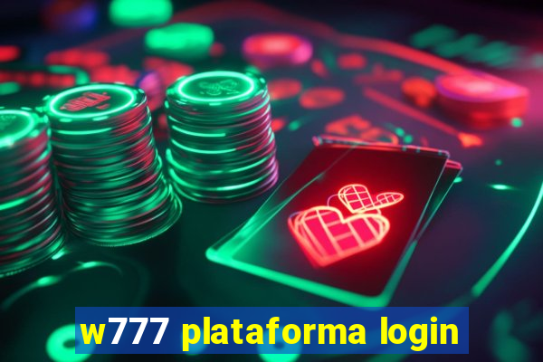 w777 plataforma login