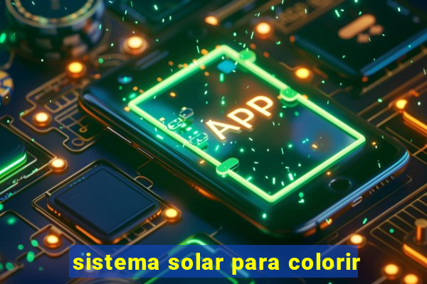 sistema solar para colorir