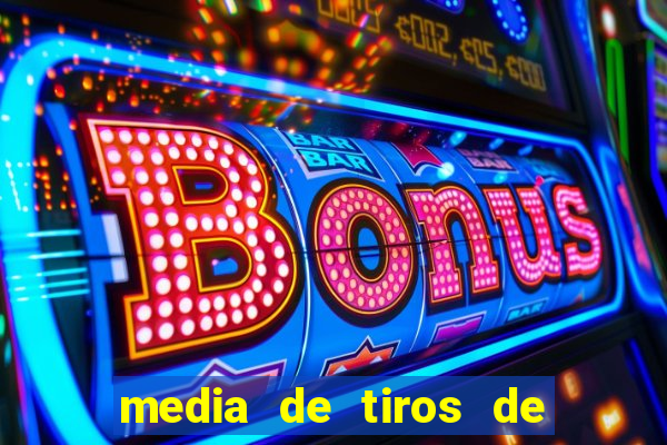 media de tiros de meta por jogo