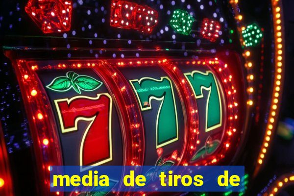 media de tiros de meta por jogo