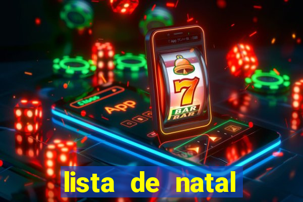 lista de natal para imprimir