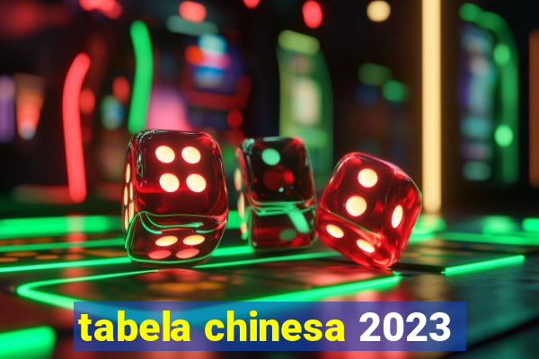 tabela chinesa 2023