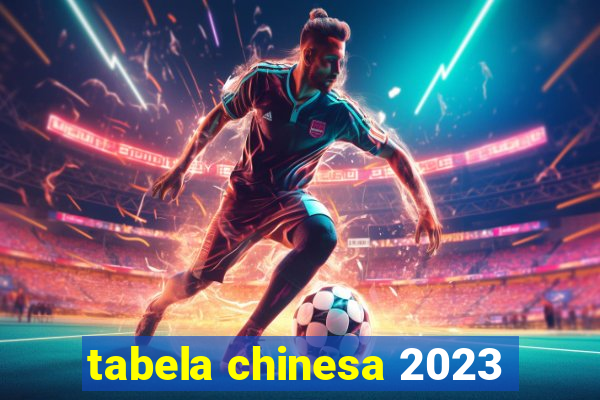 tabela chinesa 2023