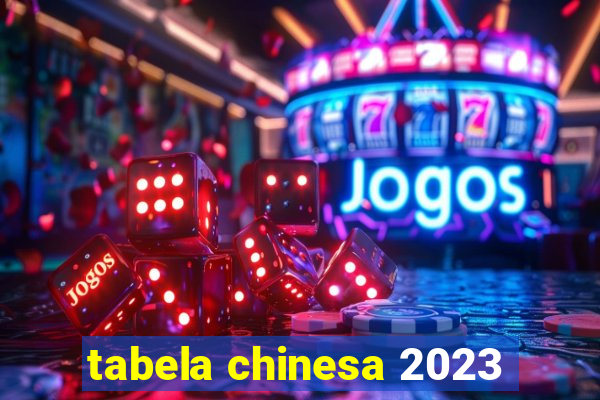 tabela chinesa 2023