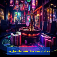 cartas de suicidio completas