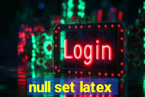 null set latex