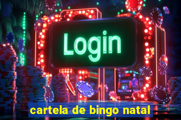 cartela de bingo natal