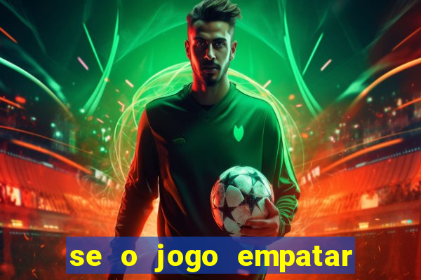 se o jogo empatar hoje quem ganha