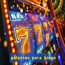 palavras para bingo de cha de lingerie