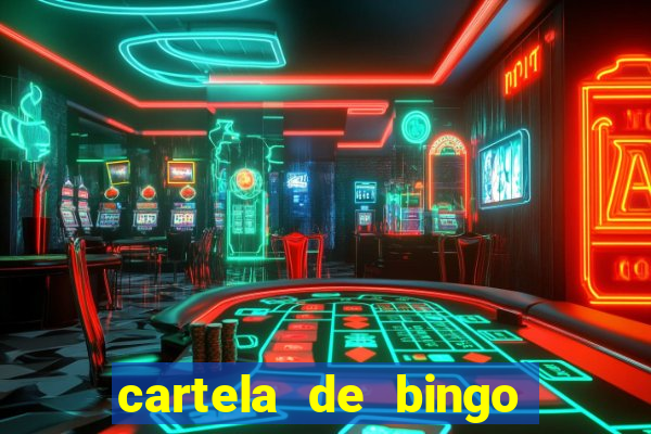 cartela de bingo cha de panela