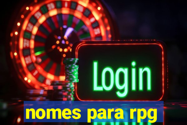 nomes para rpg