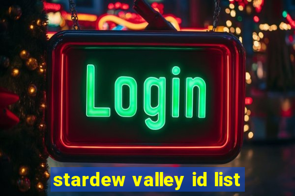 stardew valley id list