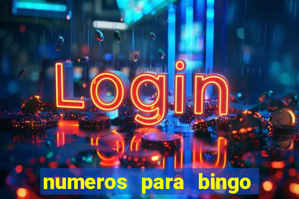 numeros para bingo de 1 a 90