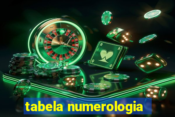 tabela numerologia