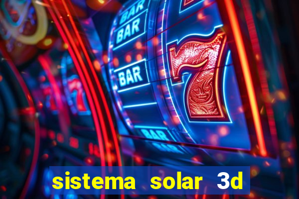 sistema solar 3d em movimento