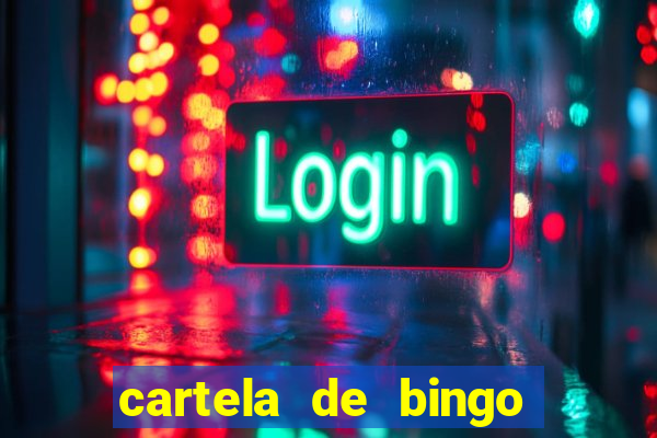 cartela de bingo pra imprimir