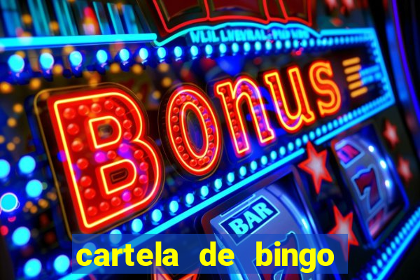 cartela de bingo pra imprimir