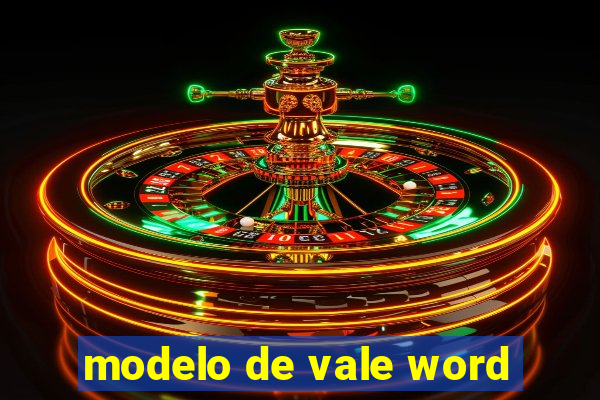 modelo de vale word