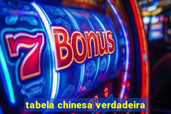 tabela chinesa verdadeira