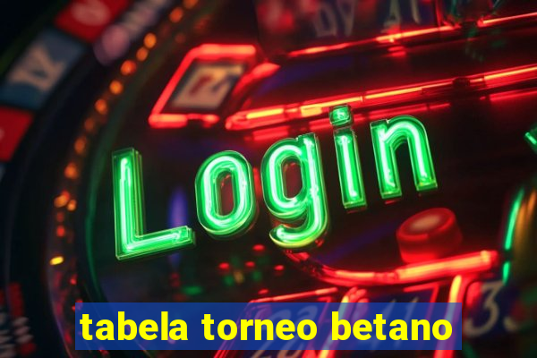 tabela torneo betano