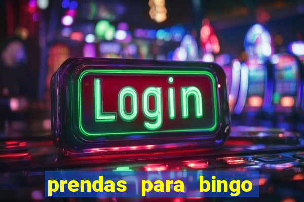 prendas para bingo de natal