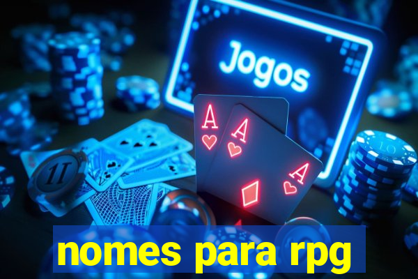 nomes para rpg