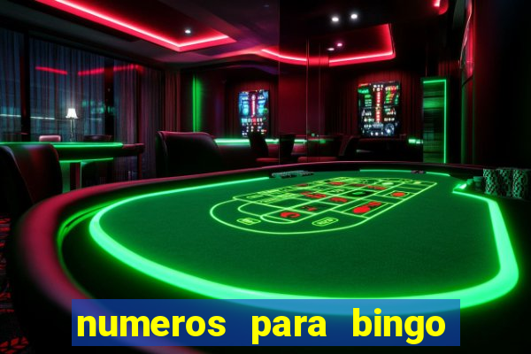 numeros para bingo de 1 a 90