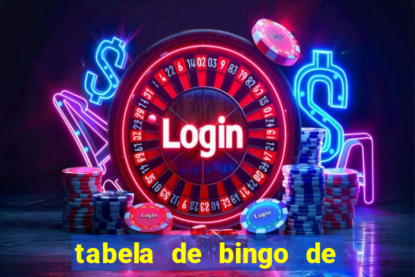 tabela de bingo de 1 a 100